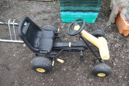 A child's pedal go-kart