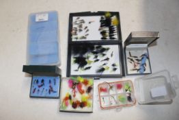 A quantity of fishing flies
