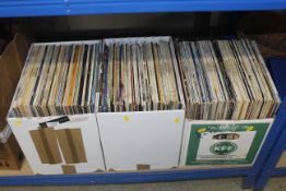 Three boxes containing various LPs