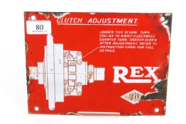 An enamel sign on rolled iron base for 