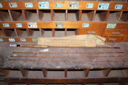 A Hardy's four piece split cane rod with bag