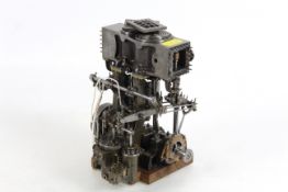 A part built model steam engine, approx. 6½