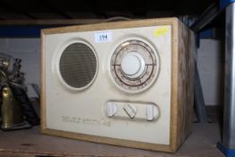 A vintage Double Decker 46 radio (sold as a collector's item)