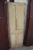 Three various pine doors of varying widths and approx. 75