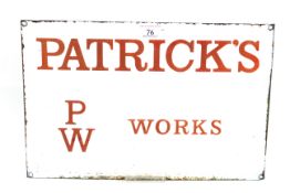 An tin sign named to 