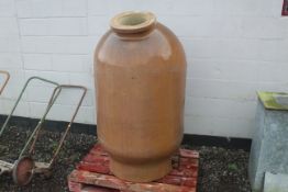 A large Doulton Lambeth stoneware bottle possibly used for brewing, approx. 5ft high