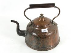 A large copper kettle