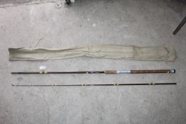 A Hardy's fibrelight spinning rod with bag