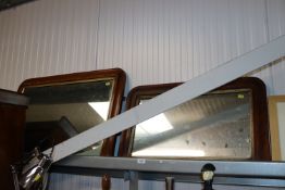 Two inlaid over mantel mirrors