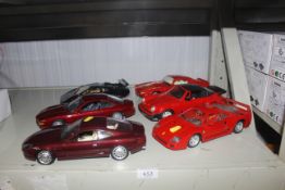 A Tonka model of a Ferrari F40, a Tonka model of a Lamborghini Countach, an Ertl model of a