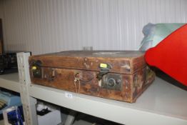 A leather suitcase AF