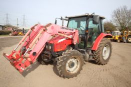 Massey Ferguson 5445 4WD tractor. Registration VX55 DCU. Date of first registration 05/12/2005. 9,
