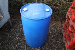 45 gallon plastic drum.
