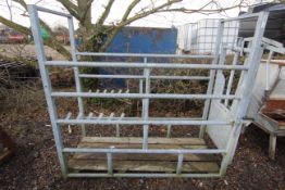 IAE galvanised linkage mounted cattle crush. V