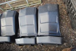 2x unused Rotecna pig feed hoppers. V