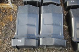 2x unused Rotecna pig feed hoppers. V