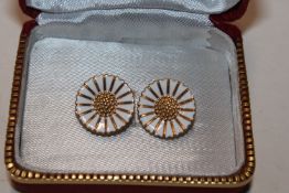 A vintage Bernard Hertz Denmark, pair of enamelled