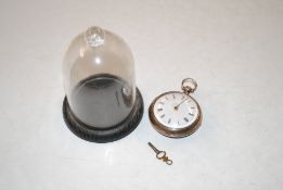 A silver pair cased pocket watch, the movement Geo