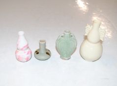 Four Chinese miniature vases