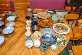 A collection of various Studio pottery to include