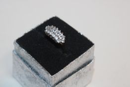 A 925 silver and white stone set ring