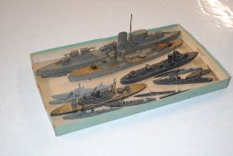 A box containing English made metal models of batt