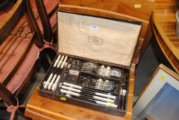 An H. Samuel Ltd. canteen and contents of silver p