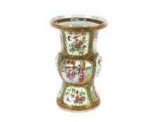 A 19th Century Chinese porcelain Canton vase, well painted in the traditional manner with figures,