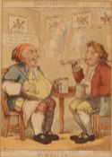 Rowlandson, coloured caricature 'Country Characters, Publican', plate 24cm x 17cm