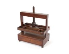 A 19th Century mahogany book press, 39cm wide x 54cm high overall