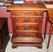 An 18th Century Continental walnut chest, fitted four drawers raised on moulded cushion frieze,