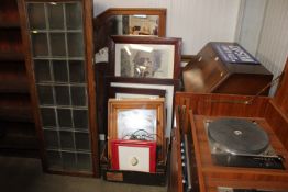 A white painted ornate framed wall mirror together