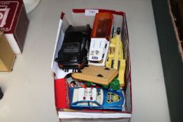 A quantity of various die cast vehicles to include a Burago Porsche; a Matchbox No.17; Matchbox