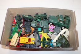A box containing various die cast vehicles to incl