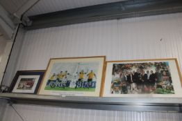 A framed print of England Rugby World Cup winners