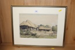 Herbert Williams, watercolour study depicting a fi