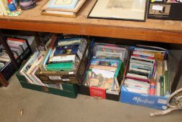 Five boxes of various books
