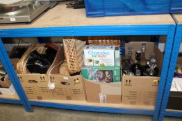 Four boxes containing various sundry items to incl