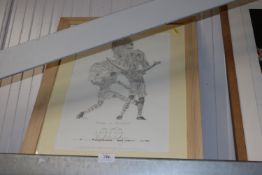 An Ian Wright framed and glazed Pride And Passion