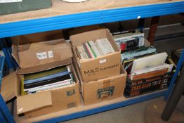 Five boxes of various books and maps