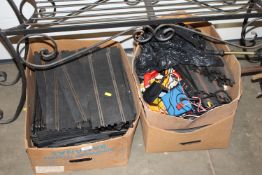Three boxes containing various Scalextric, sold as