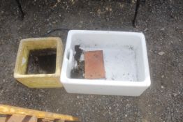 A butler sink AF and a garden planter