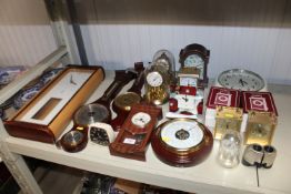 A collection of various clocks to include cased ex