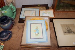 K Broveek, oil on board study of a seascape togeth