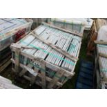 Damaged pallet containing a quantity of N-Grey Nat M/C Sawn stone slabs. V