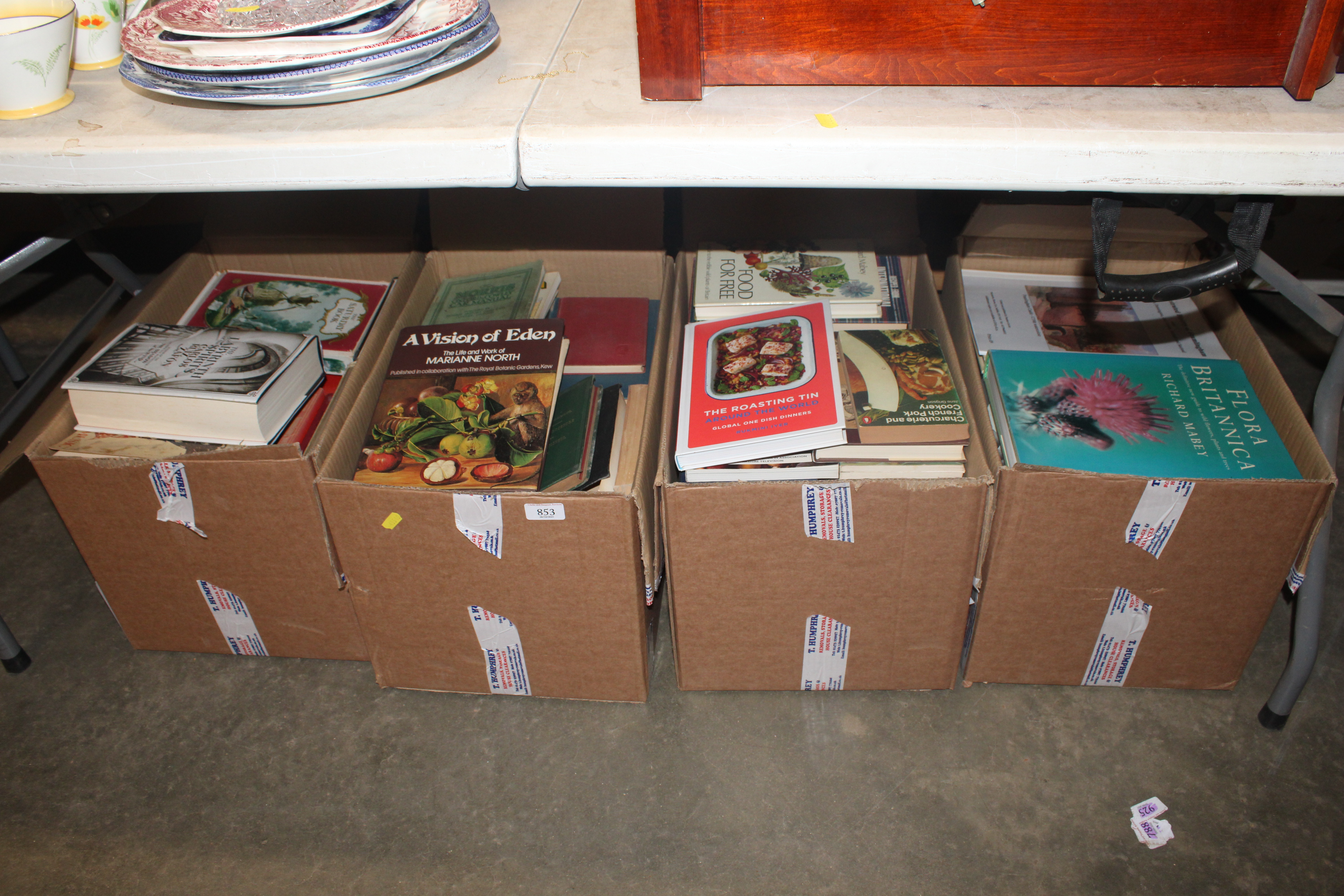 Four boxes of various books