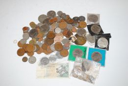 A box of mixed coinage