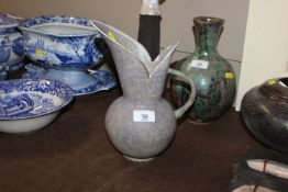 A Studio Pottery jug signed to base