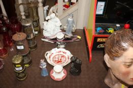 A Copeland Parian ware figure of a shepherdess wit