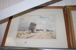 Audrey Penn, watercolour study of a landscape scen